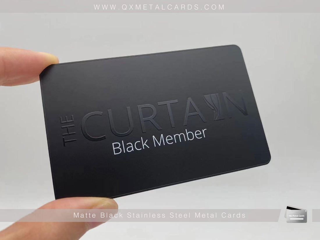 Matte Black Metal Membership Cards
