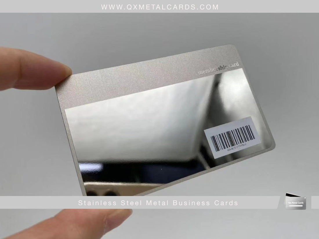 Metal Business Cards with Bar Code