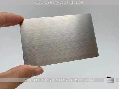 Cartes métalliques en acier inoxydable