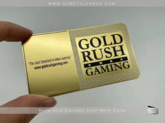 matte Gold Stainless Steel Metal Cards