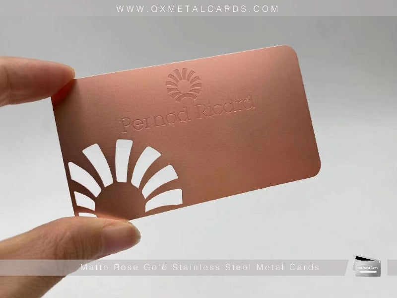 Rose Gold Finish Metal Business Cards