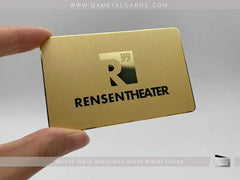 Mirror Gold Stainless Steel Metal Cards