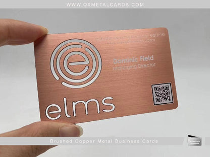 Copper Finish Metal Business Cards
