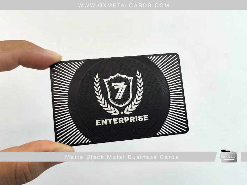 Black Metal Business Cards