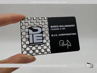 Black Metal Business Cards