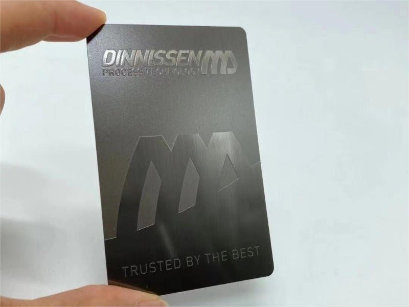 Brushed Gun Metal Business Cards