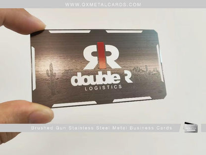 Brushed Gun Metal Business Cards