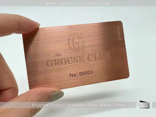 Copper Finish Metal Business Cards