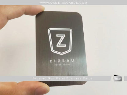 Brushed Gun Metal Business Cards