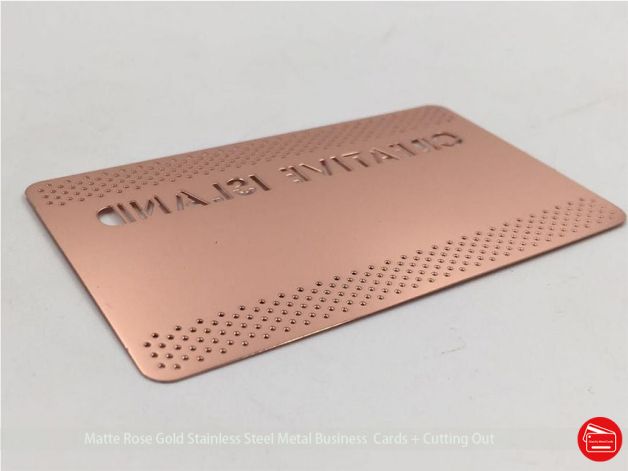 rose gold metal business cards 0.5mm / 100pcs