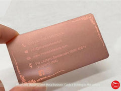 rose gold metal business cards
