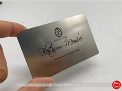 stainless steel business cards 100pcs / 0.5mm thickness / matte